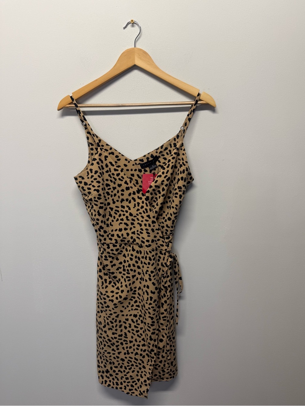 Sanctuary Animal Print Wrap Mini Dress Size Medium NWT